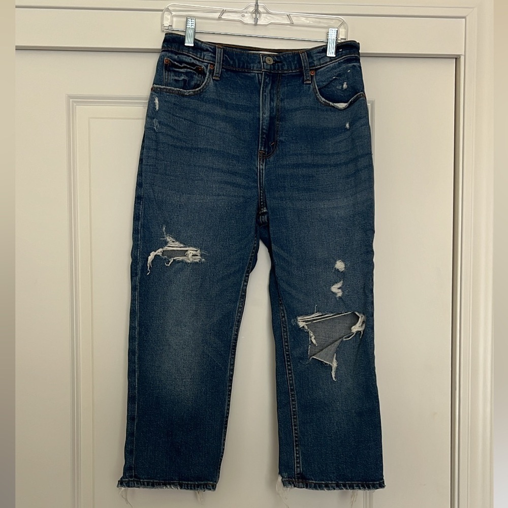 Abercrombie & Fitch Blue Straight Leg Jeans Size 29/8xs - Picture 3 of 6